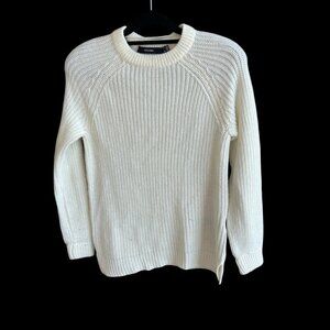 Vero Moda Cream Ribbed Knit Crewneck sweater Size Small